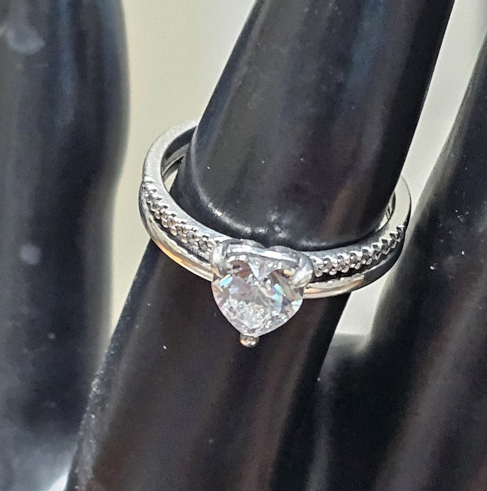Authentic Pandora Double Band Heart RingSterling silver - Picture 3 of 7